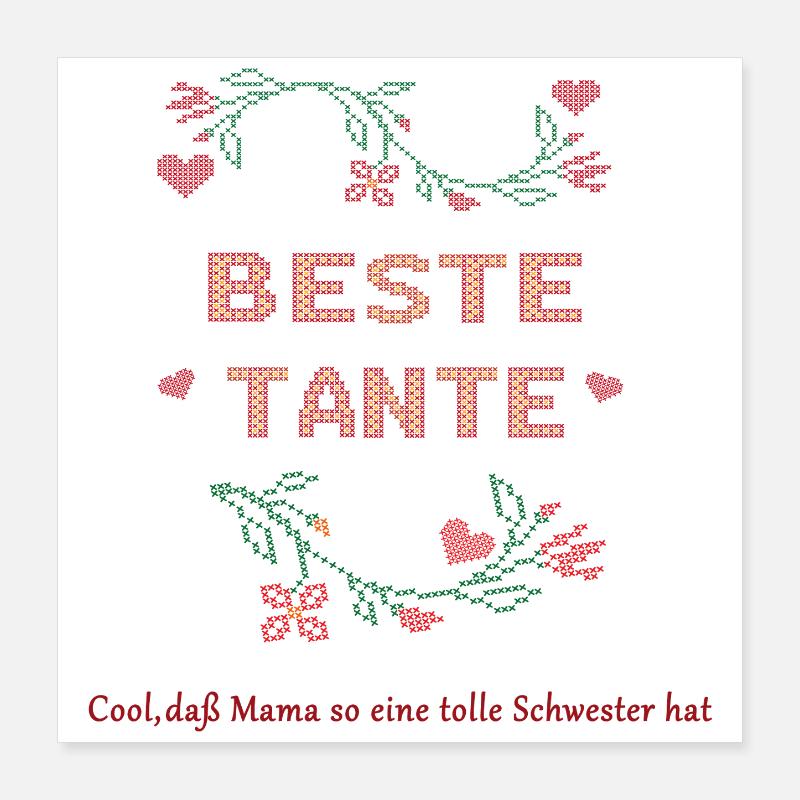 Best Aunt Poster 16" x 16" (40x40 cm)