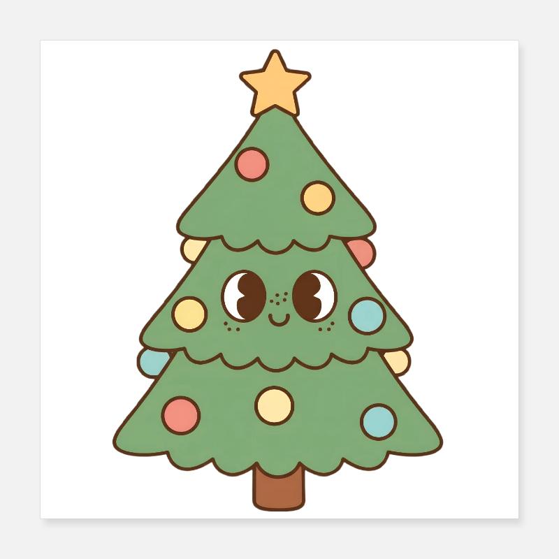 Weihnachtsbaum Poster 40x40 cm