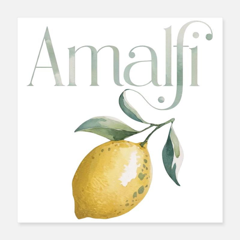 AMALFI – Lemon Chic Poster 40x40 cm