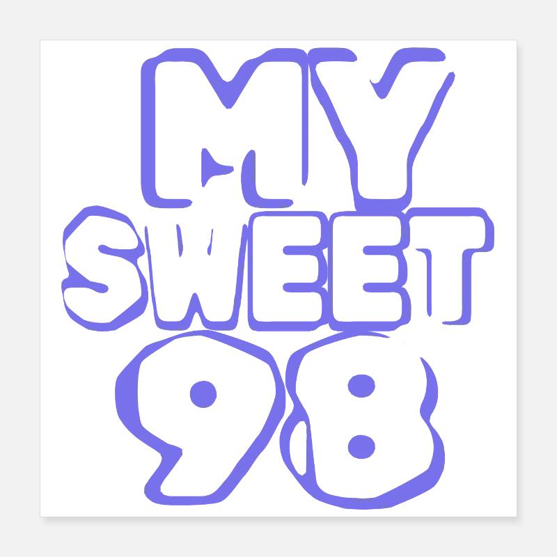 Geburtstag 98 Poster 40x40 cm