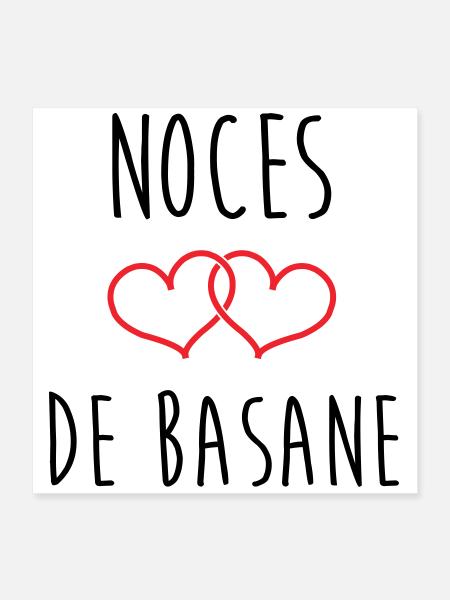 noces de basane 31 ans de mariage - Poster 40 x 40 cm - blanc - Devant