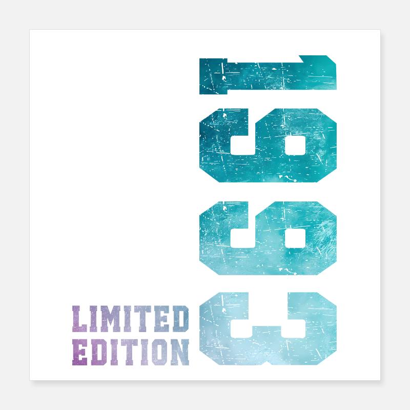 1993 Édition Limitée 33 ans anniversaire Poster 40 x 40 cm
