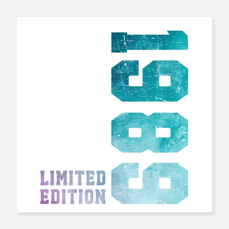 1989 Édition Limitée 37 ans anniversaire Poster 40 x 40 cm