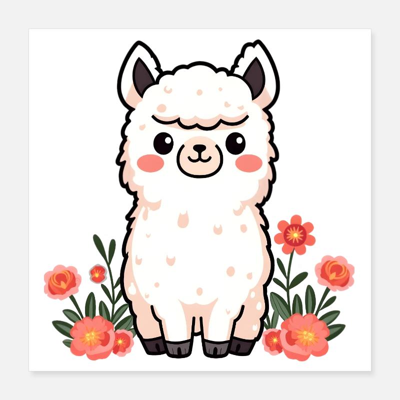 lama Poster 40 x 40 cm