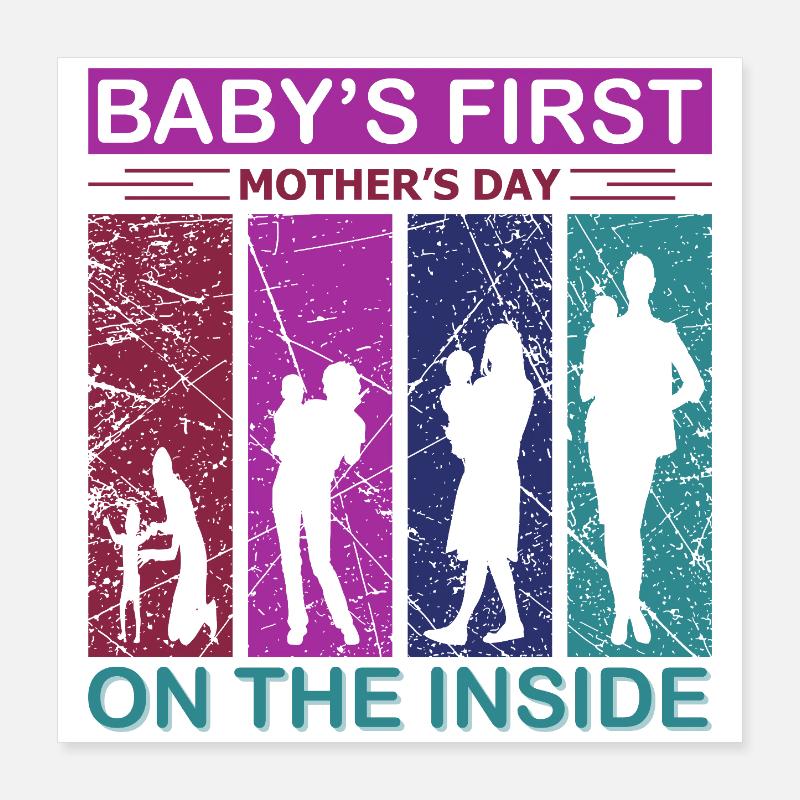 Das erste Muttertagsshirt des Babys Innendesign Poster 40x40 cm