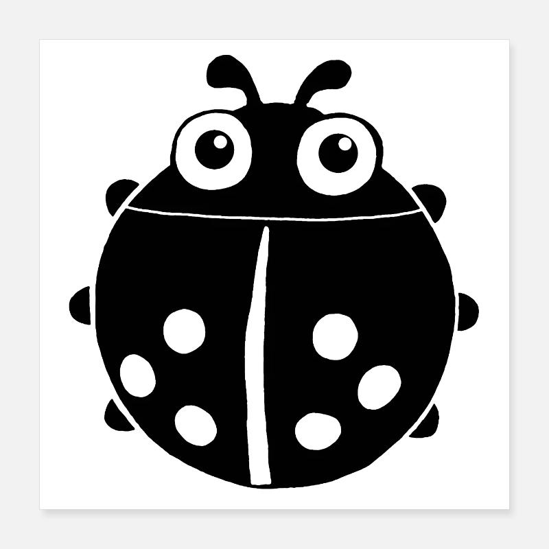 Coccinelle noire Poster 40 x 40 cm