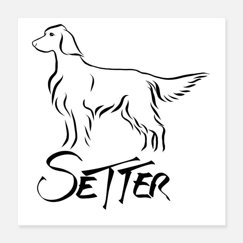Setter standing Poster 16" x 16" (40x40 cm)