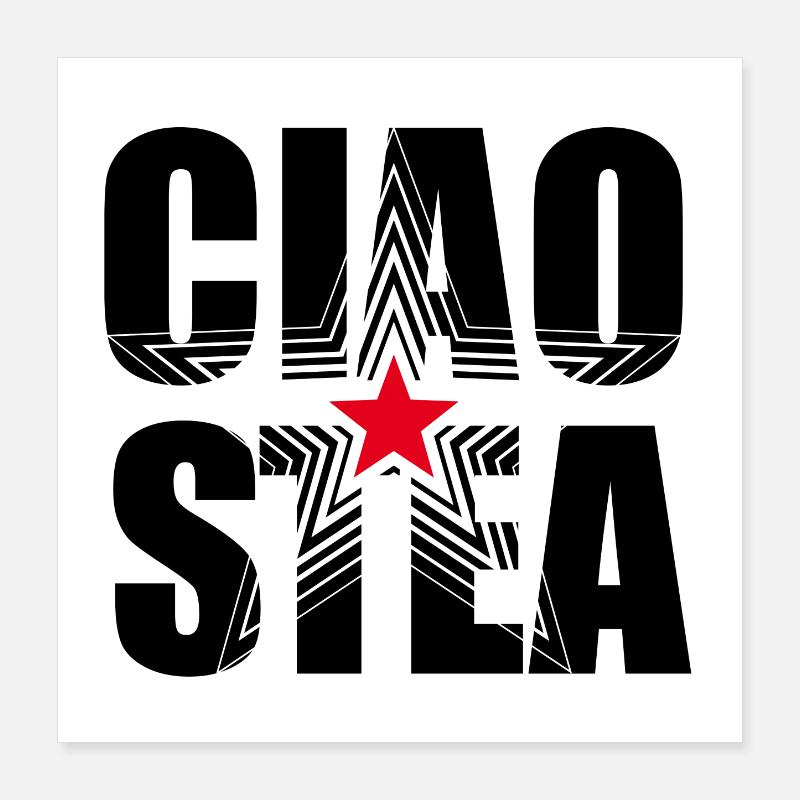 Ciao Stea - Hallo Stern Poster 40x40 cm