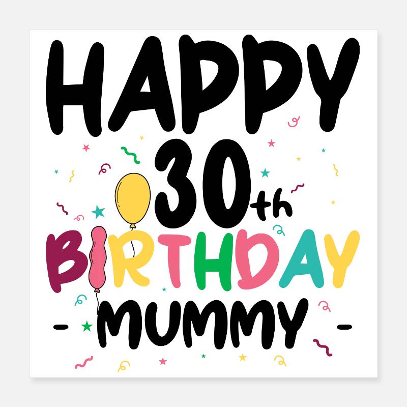 Lettres d’anniversaire Poster 40 x 40 cm
