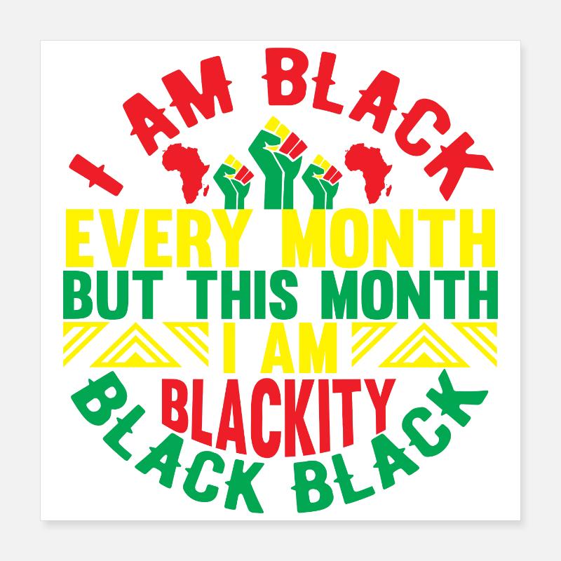 Monatliche Black Excellence Feierlichkeiten Poster 40x40 cm