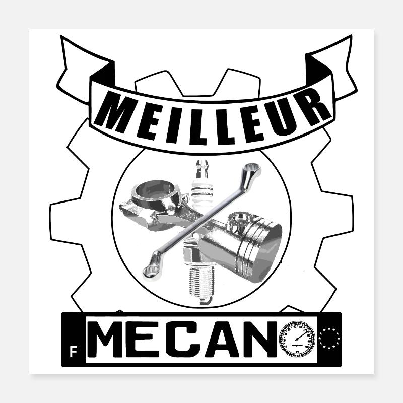 Der beste Mechaniker Poster 40x40 cm