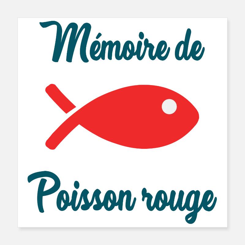 GOLDFISH. FISH. MEMORY Poster 16" x 16" (40x40 cm)
