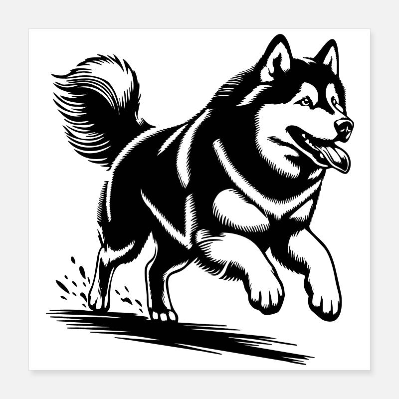 Malamute d’Alaska Poster 40 x 40 cm