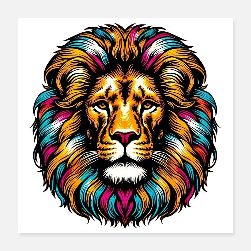 Löwe Poster 40x40 cm