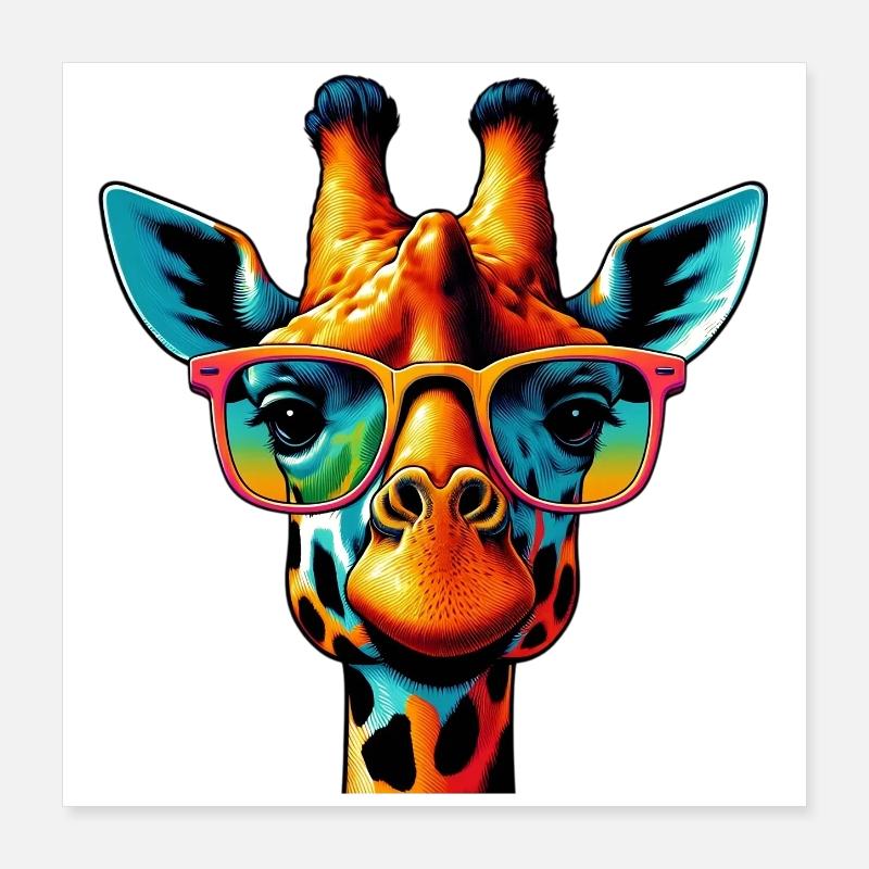 Girafe Poster 40 x 40 cm