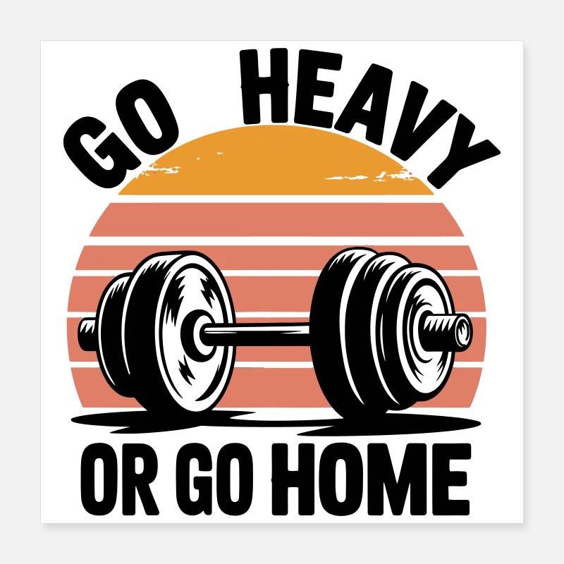 Retro Sunset Silhouette Duo Poster 40x40 cm