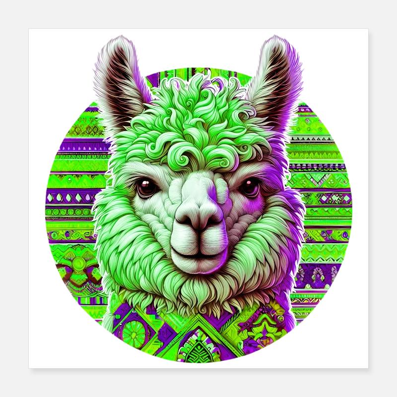 Alpaca Poster 16" x 16" (40x40 cm)