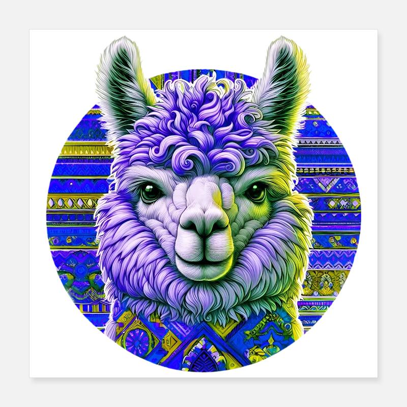 Alpaka Poster 40x40 cm