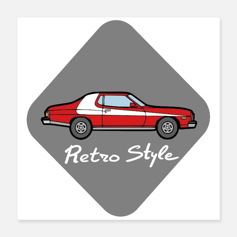 Retro style Poster 40 x 40 cm