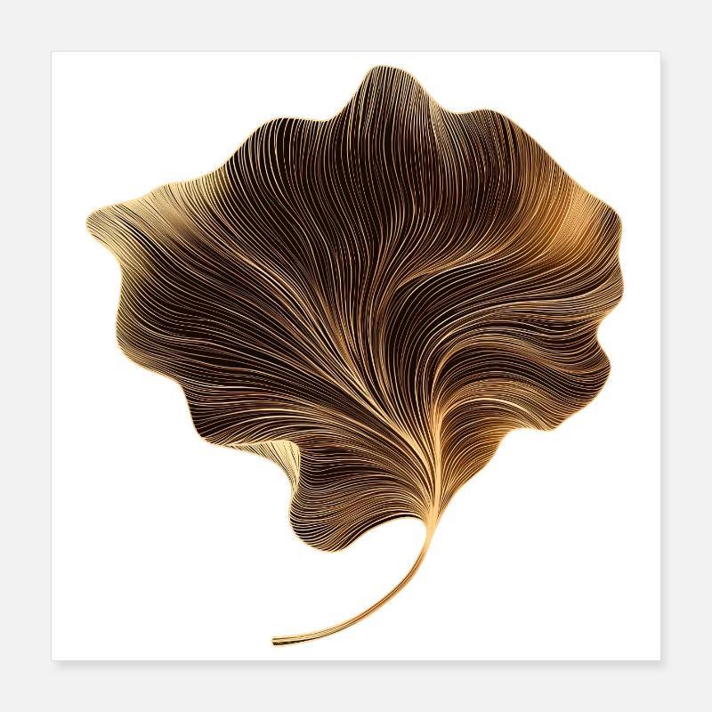 Elegantes Blatt Poster 40x40 cm