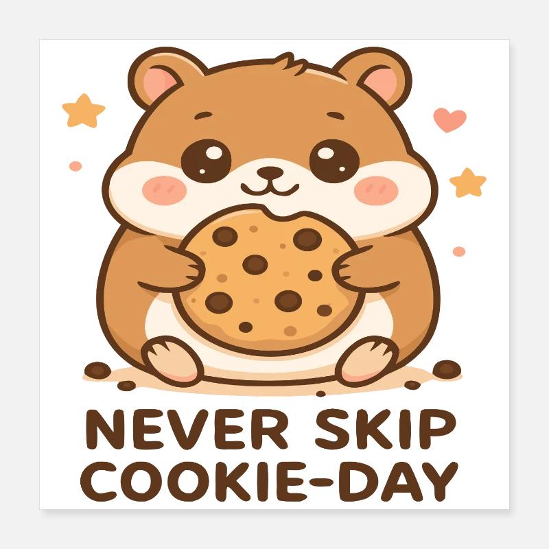 Biscuit-happy hamster Poster 16" x 16" (40x40 cm)