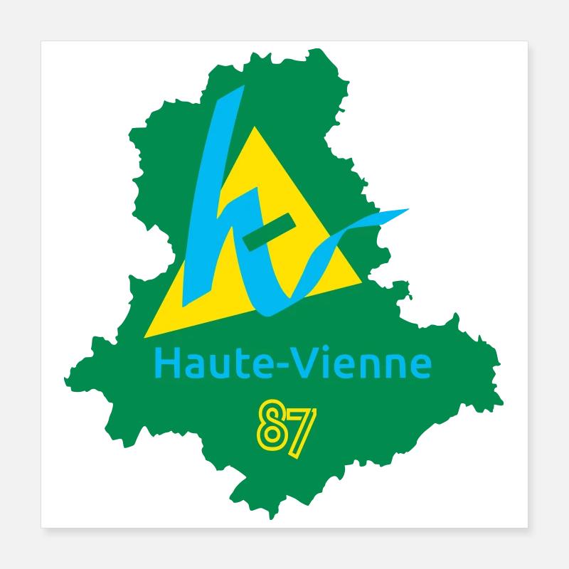 Haute-vienne 87 Poster 40 x 40 cm