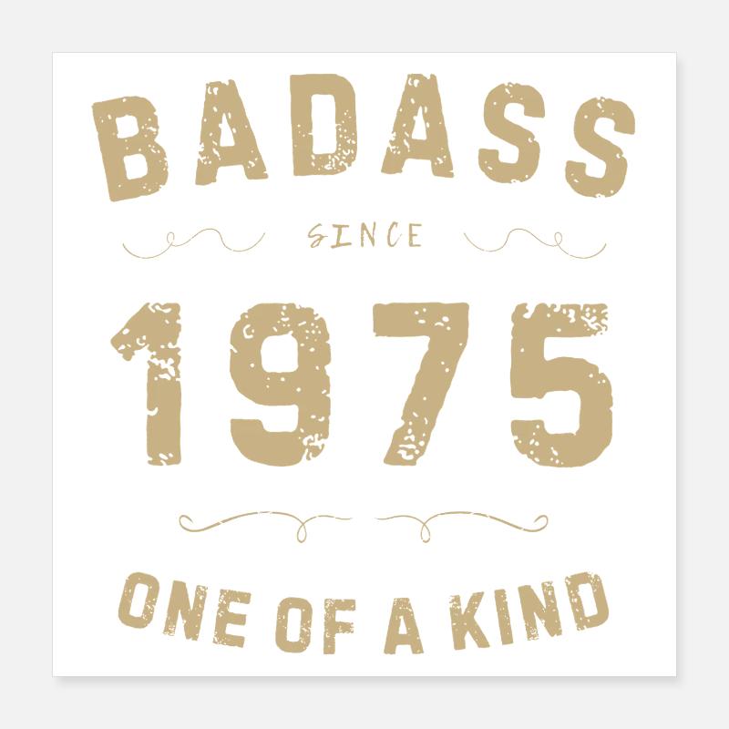 Badass 1975: Einzigartiger Retro-Stil Poster 40x40 cm