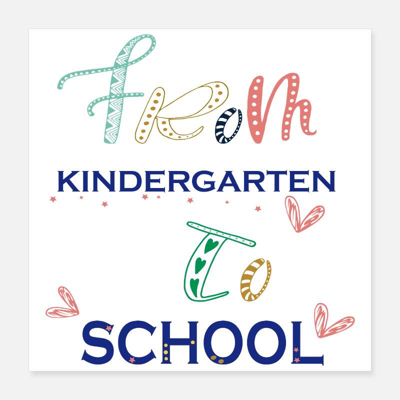 Scuola materna Poster 40x40 cm