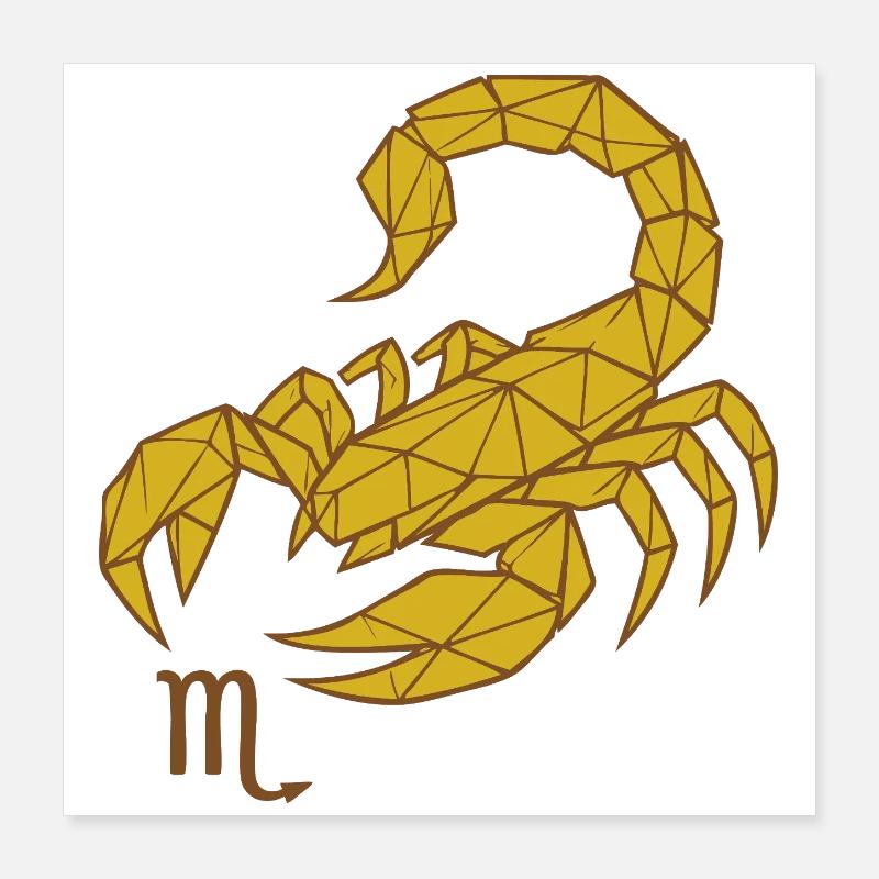 Scorpion Or Géométrique - Scorpion Poster 40 x 40 cm