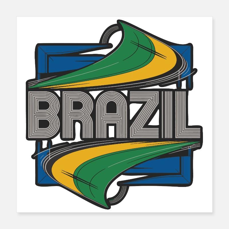 Brésil Poster 40 x 40 cm