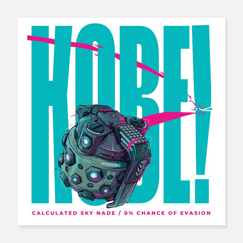 KOBE ! Calculée Sky Nade Poster 40 x 40 cm