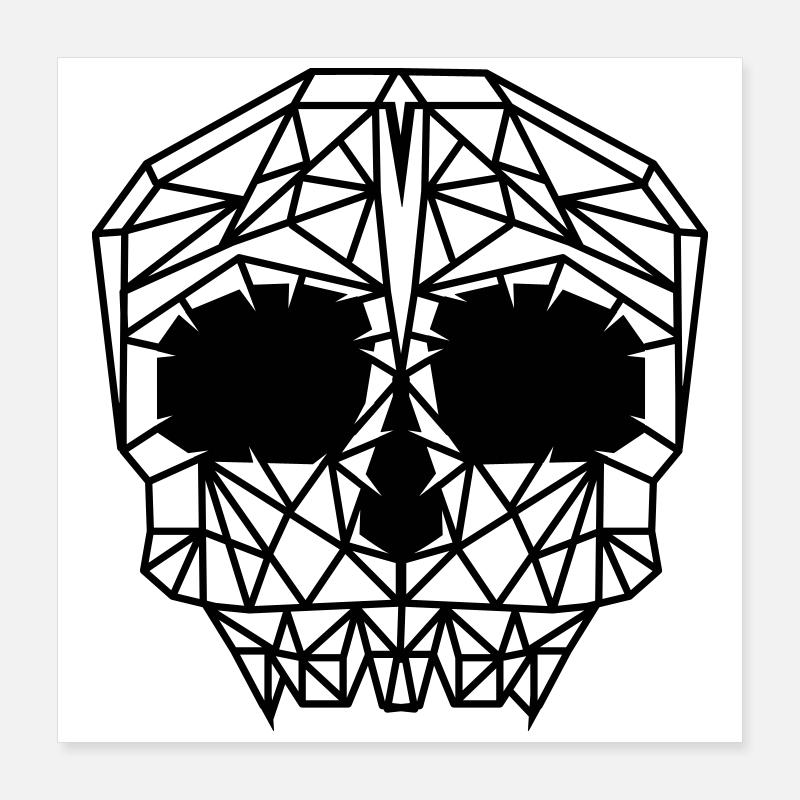 A skull grid Poster 16" x 16" (40x40 cm)