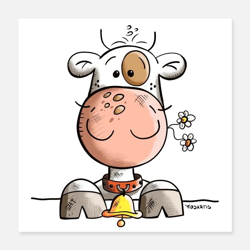 Mignon Vache Poster 40 x 40 cm