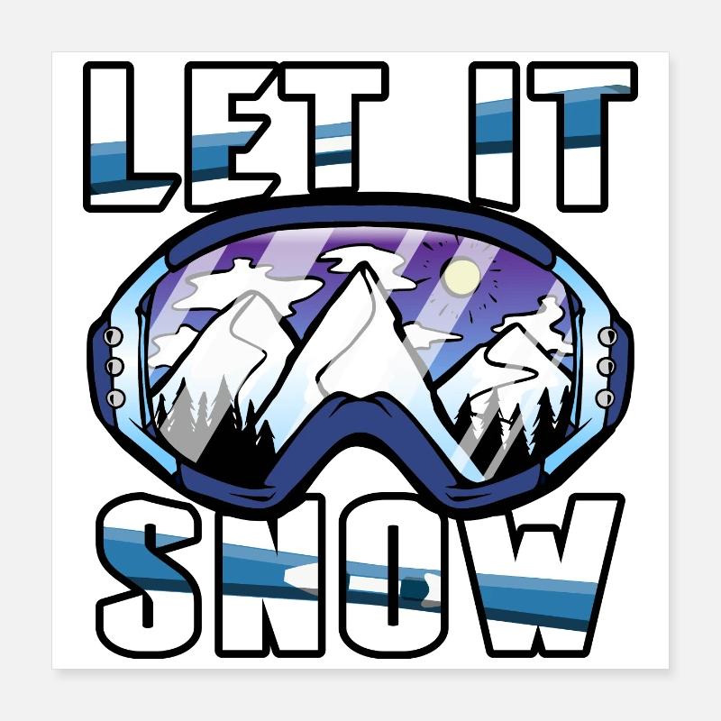Wintersport Skilauf Poster 40x40 cm