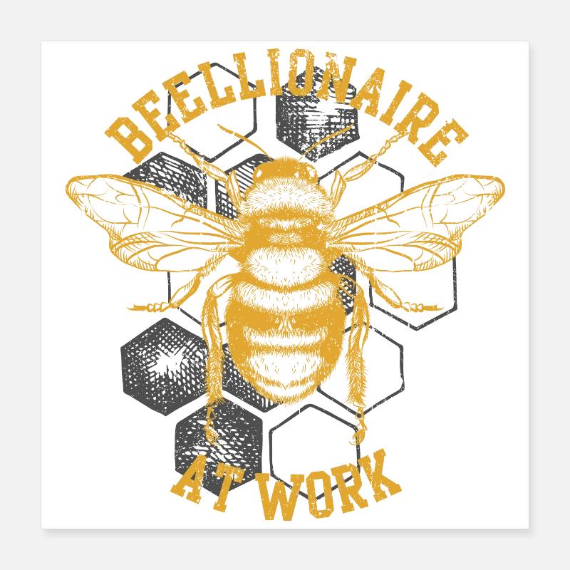 Reellionaire at Work Bee Poster 16" x 16" (40x40 cm)