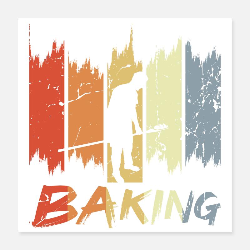 Retro Backen Poster 40x40 cm