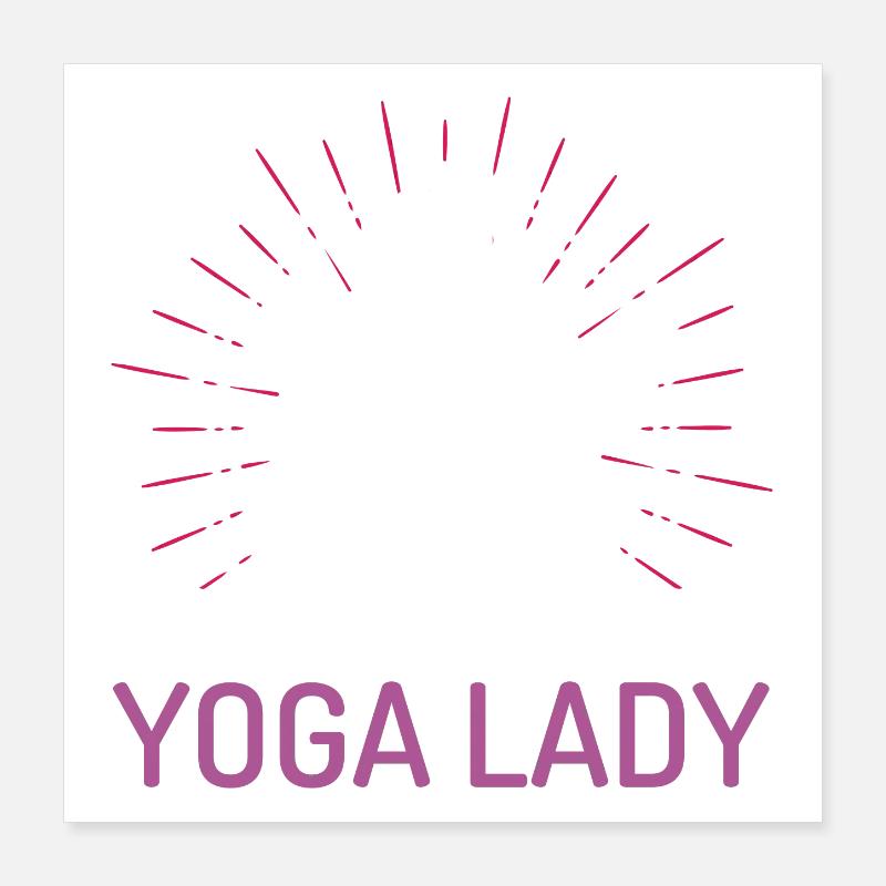 Yoga-Mädchen Poster 40x40 cm
