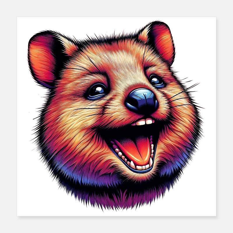 Quokka rieur Poster 40 x 40 cm