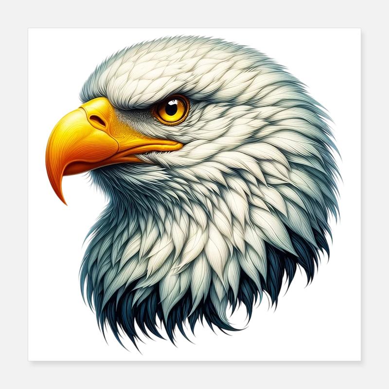 Eagle Poster 16" x 16" (40x40 cm)