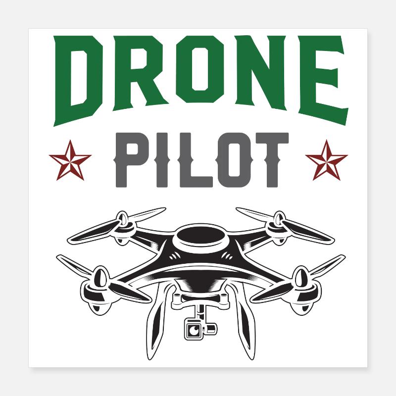 Pilote de drone Poster 40 x 40 cm