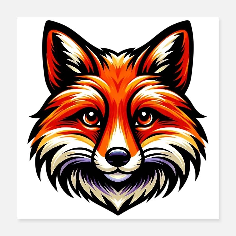 Renard Poster 40 x 40 cm