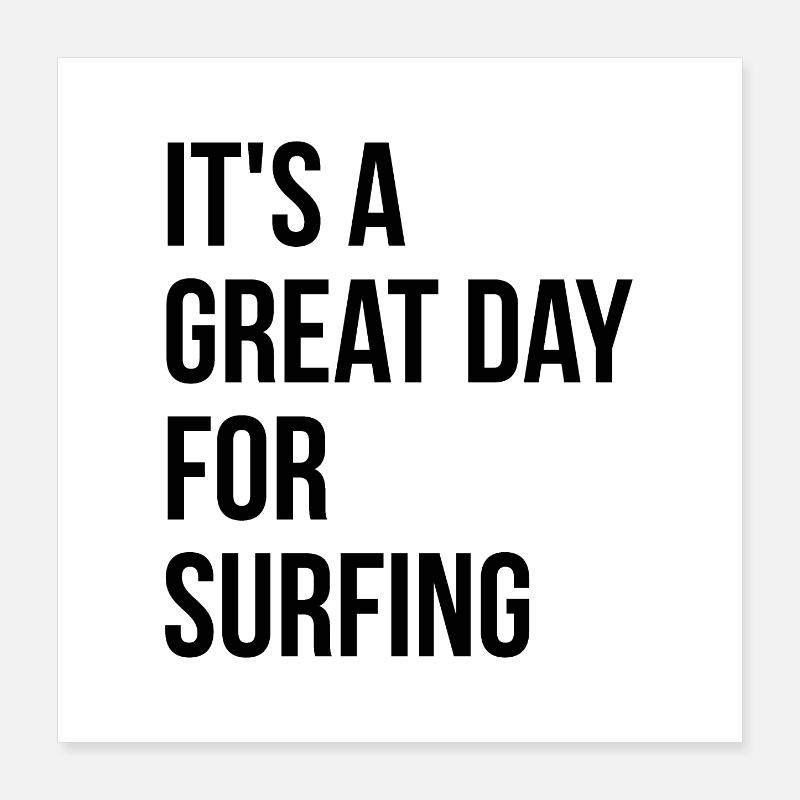 surfeur Poster 40 x 40 cm