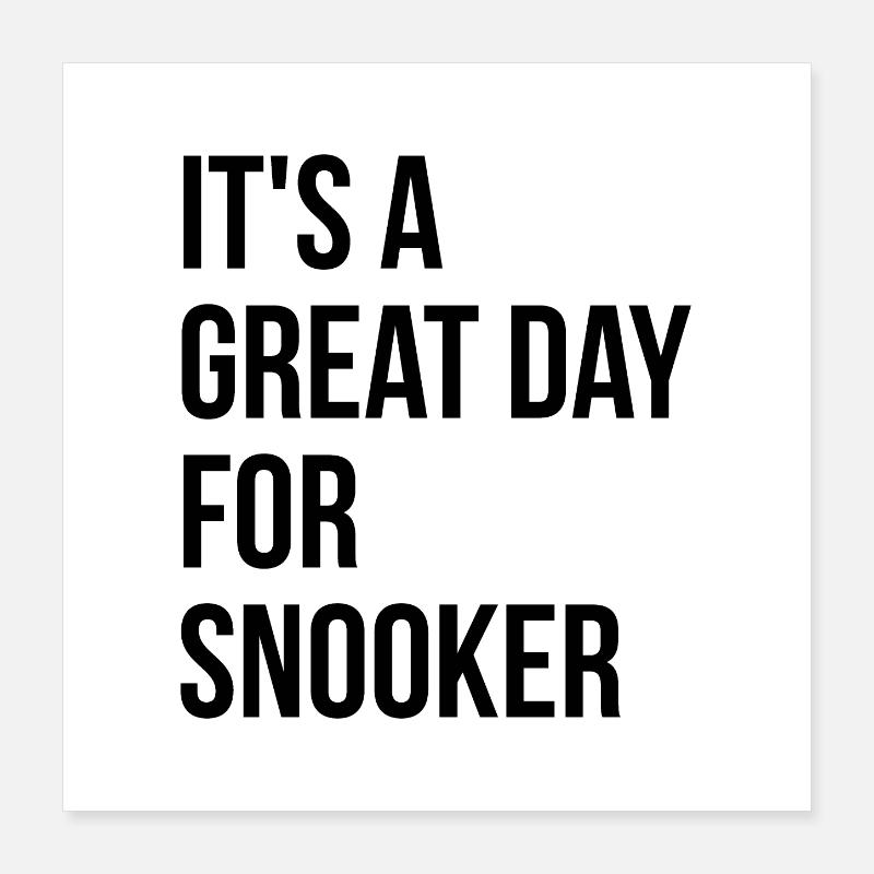 Snooker Poster 40x40 cm