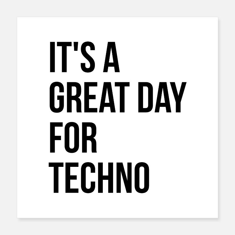 techno Poster 40 x 40 cm