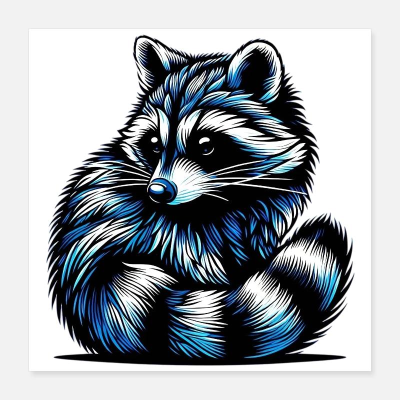 Raton laveur Poster 40 x 40 cm