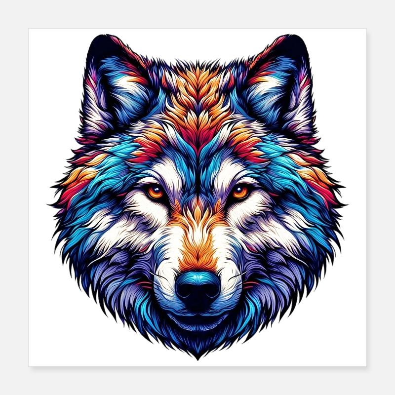 Wolf Poster 40x40 cm