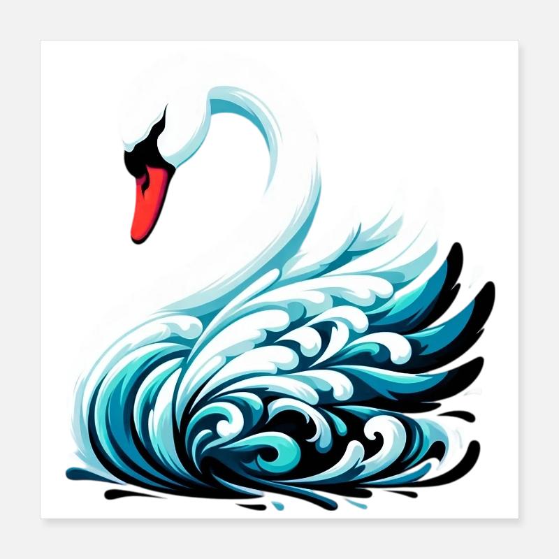 Cygne Poster 40 x 40 cm