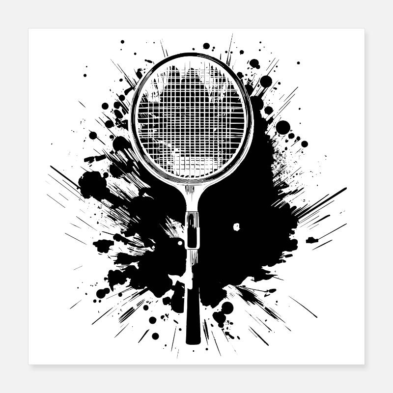 Raquettes de badminton Poster 40 x 40 cm