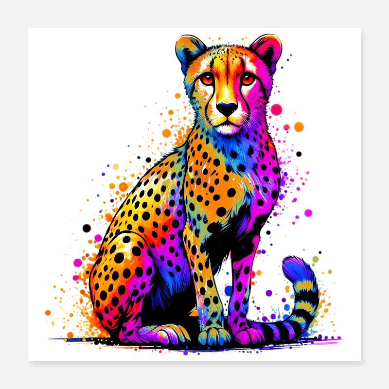 Gepard Poster 40x40 cm