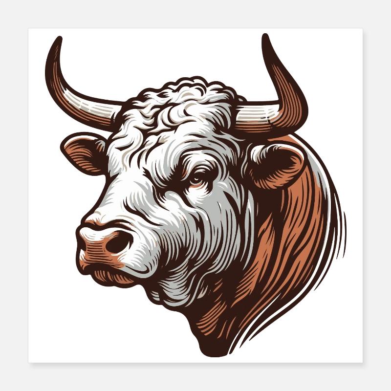Taureau Poster 40 x 40 cm